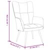 vidaXL Relaxing Chair with a Stool Black Velvet