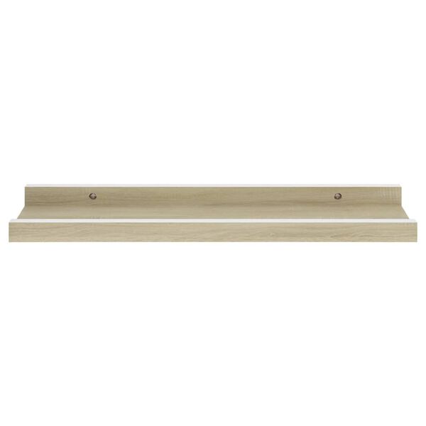 vidaXL Wall Shelves 4 pcs White and Sonoma Oak 40x9x3 cm