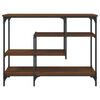 vidaXL Console Table with Shelves Brown Oak 100x35x75 cm