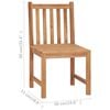 vidaXL 7 Piece Garden Dining Set 180x90 cm Solid Teak Wood