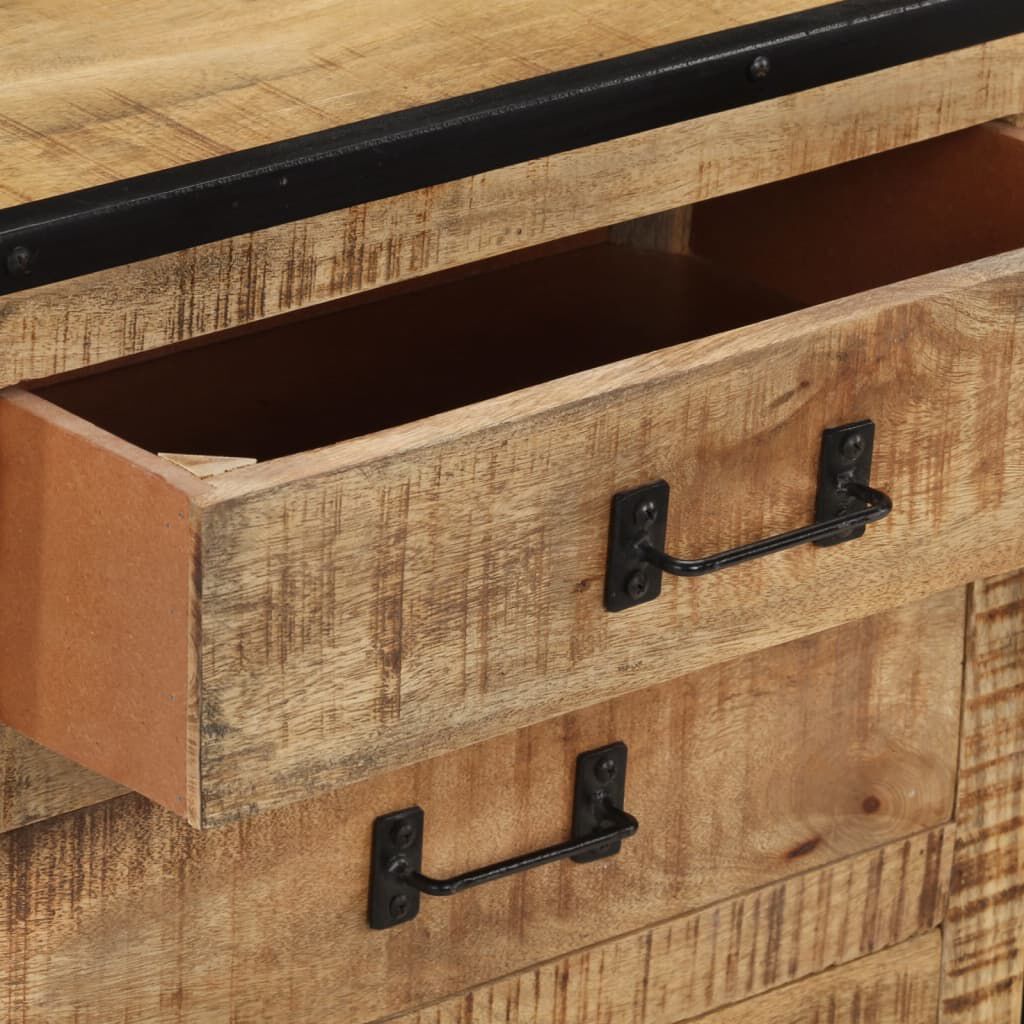 vidaXL Sideboard 100x31x60 cm Solid Rough Mango Wood