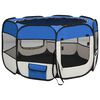 vidaXL Foldable Dog Playpen with Carrying Bag Blue 110x110x58 cm