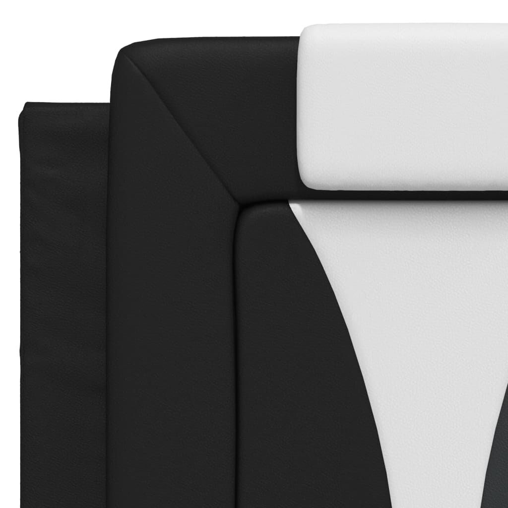 vidaXL Bed Frame with LED without Mattress Black and White 137x187 cm Double
