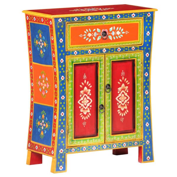 vidaXL Hand Painted Sideboard 60x30x75 cm Solid Mango Wood