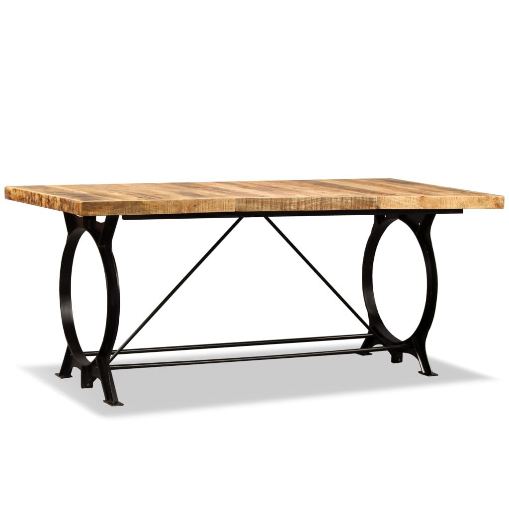 vidaXL Dining Table Solid Rough Mango Wood 180 cm