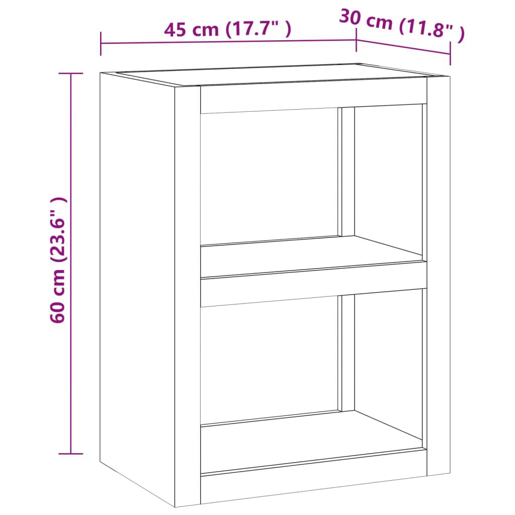 vidaXL Side Table 45x30x60 cm Solid Wood Teak