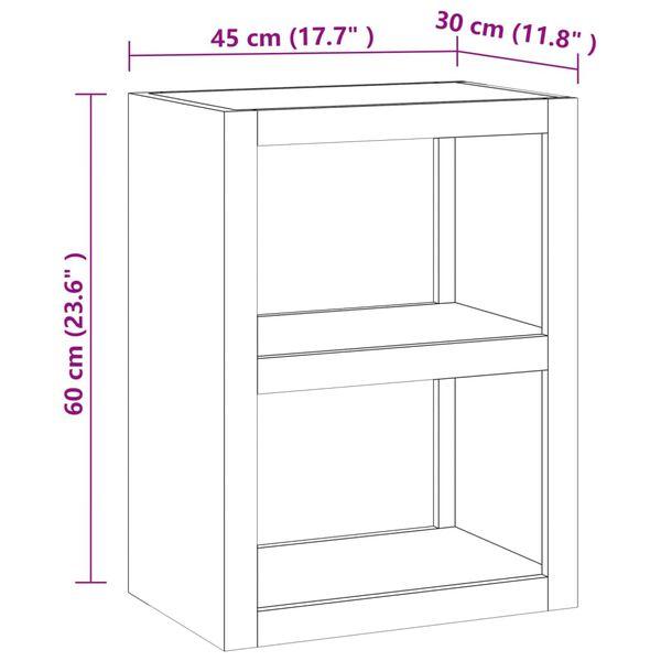 vidaXL Side Table 45x30x60 cm Solid Wood Teak