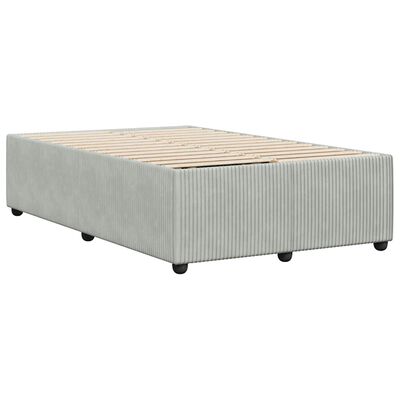 vidaXL Bed Frame without Mattress Light Grey Full Velvet