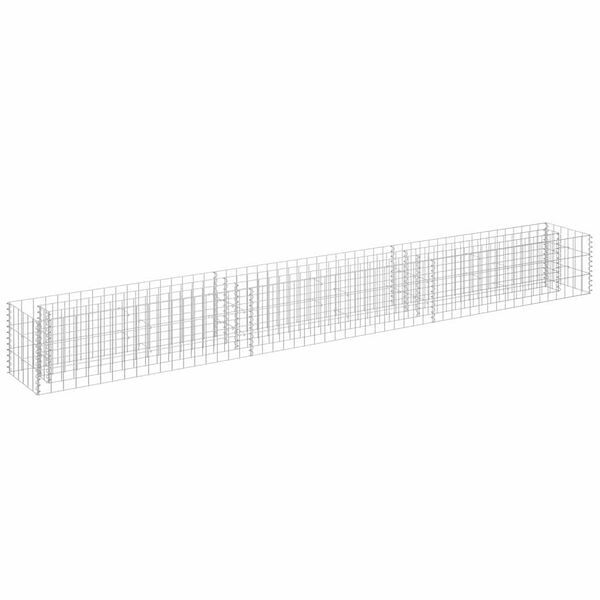 vidaXL Gabion Raised Bed Galvanised Steel 270x30x30 cm