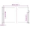 vidaXL Retractable Side Awning Dark Green 100x300 cm