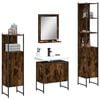 vidaXL 4 Piece Bathroom Cabinet Set Smoked Oak Engineered Wood