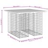 vidaXL Garden Bench Gabion Design 100x102x72 cm Solid Wood Douglas