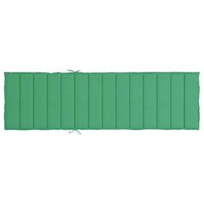 vidaXL Sun Lounger Cushion Green 200x70x3cm Oxford Fabric