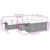 vidaXL 11 Piece Garden Sofa Set with Cushions Grey Poly Rattan