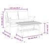 vidaXL 2 Piece Garden Lounge Set with Cream White Cushions Bamboo