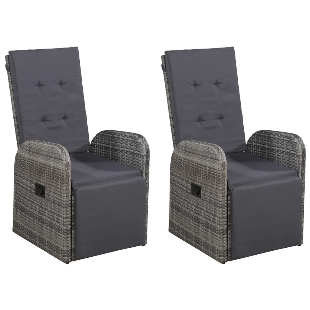 vidaXL 5 Piece Garden Dining Set Grey