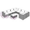 vidaXL 9 Piece Garden Lounge Set with Cushions Poly Rattan Black