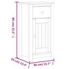 vidaXL 3 Piece Bathroom Furniture Set BERG Black Solid Wood Pine