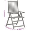 vidaXL 5 Piece Garden Dining Set Solid Wood Acacia