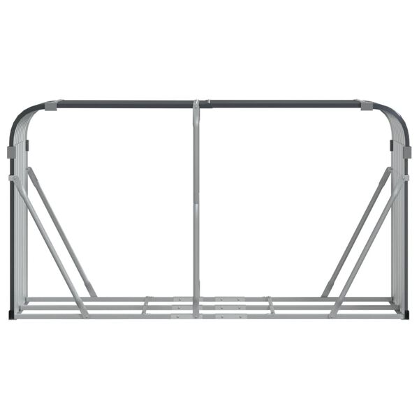 vidaXL Log Holder Anthracite 180x45x100 cm Galvanised Steel