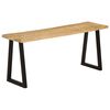 vidaXL Bench with Live Edge 105 cm Solid Wood Mango