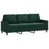 vidaXL 2 Piece Sofa Set with Cushions Dark Green Velvet