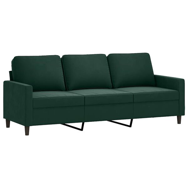 vidaXL 2 Piece Sofa Set with Cushions Dark Green Velvet