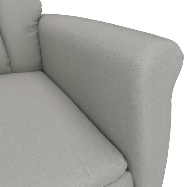 vidaXL Massage Chair Light Grey Microfibre Fabric