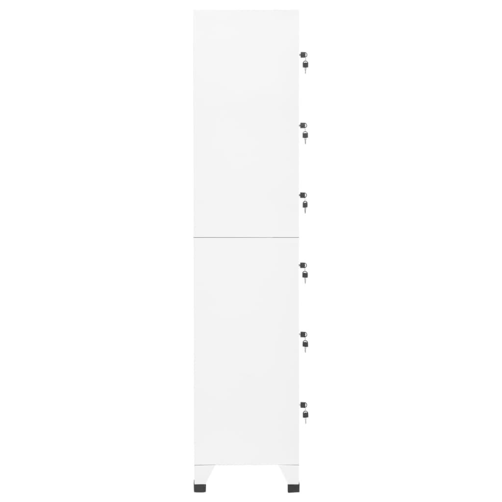 vidaXL Locker Cabinet White 38x40x180 cm Steel