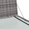 vidaXL Garden Storage Box Grey 150x100x100 cm Poly Rattan