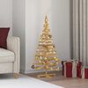 vidaXL Christmas Trees with Stand Brown 120 cm Solid pine wood