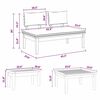 vidaXL Garden Bench Set with Cushion 3 pcs Brown and Cream