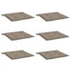vidaXL Garden Chair Cushions 6 pcs Taupe 50x50x3 cm Oxford Fabric