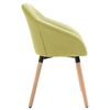 vidaXL Dining Chairs 4 pcs Green Fabric
