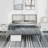 vidaXL Metal Bed Frame without Mattress with Headboard Black 135x190cm