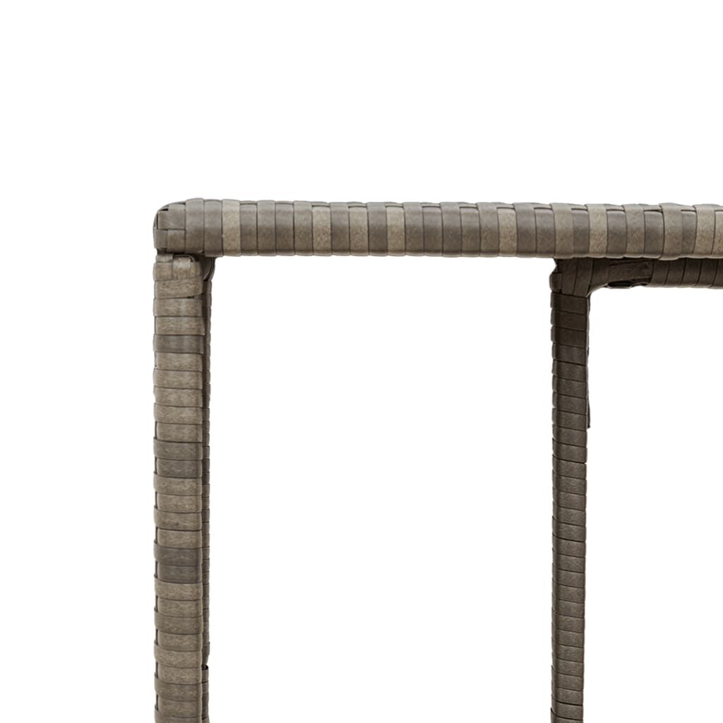 vidaXL Storage Shelves 2 pcs Grey Poly Rattan