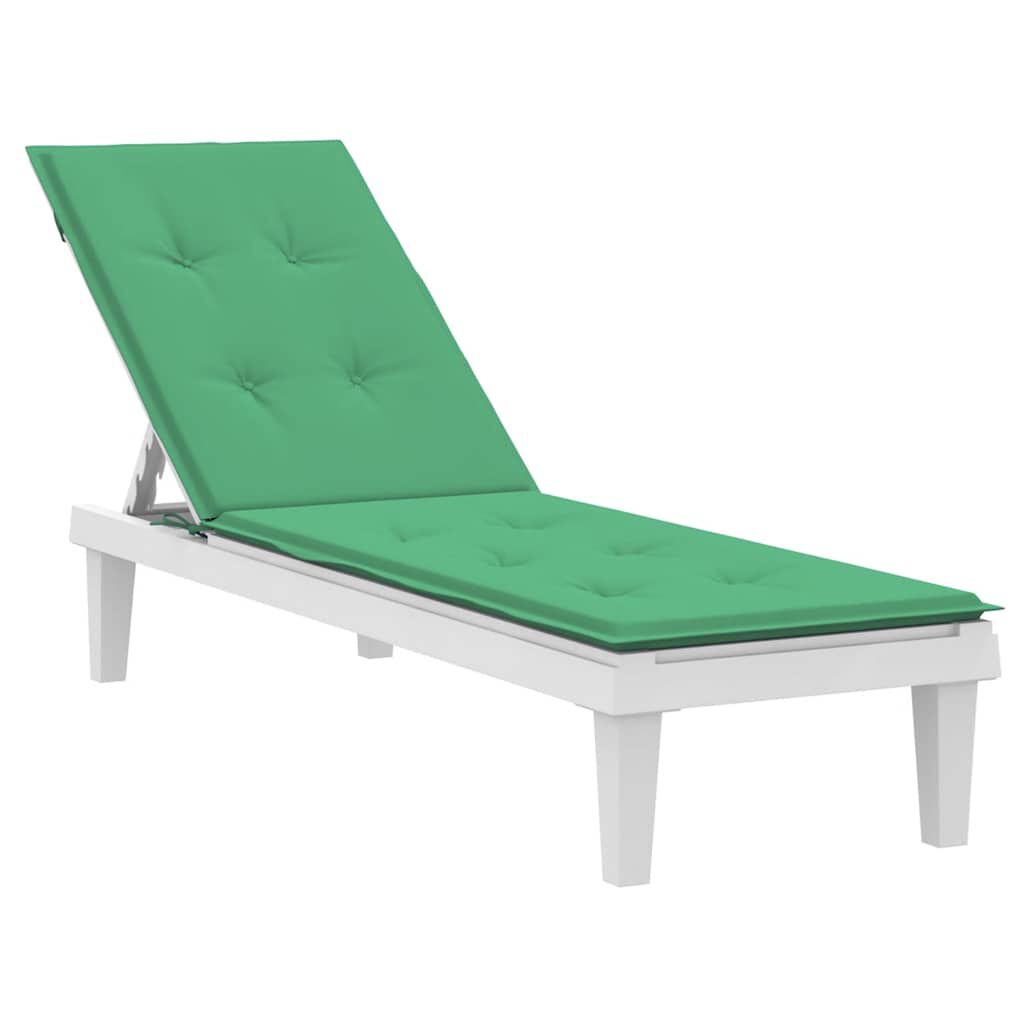 vidaXL Deck Chair Cushion Green (75+105)x50x4 cm
