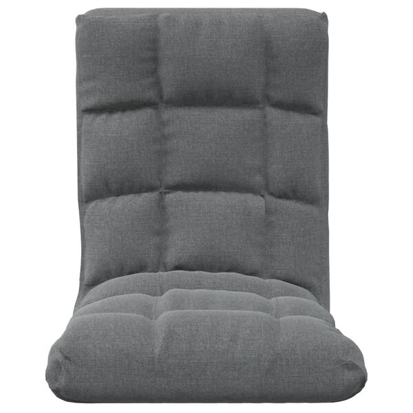 vidaXL Folding Floor Chair Light Grey Fabric