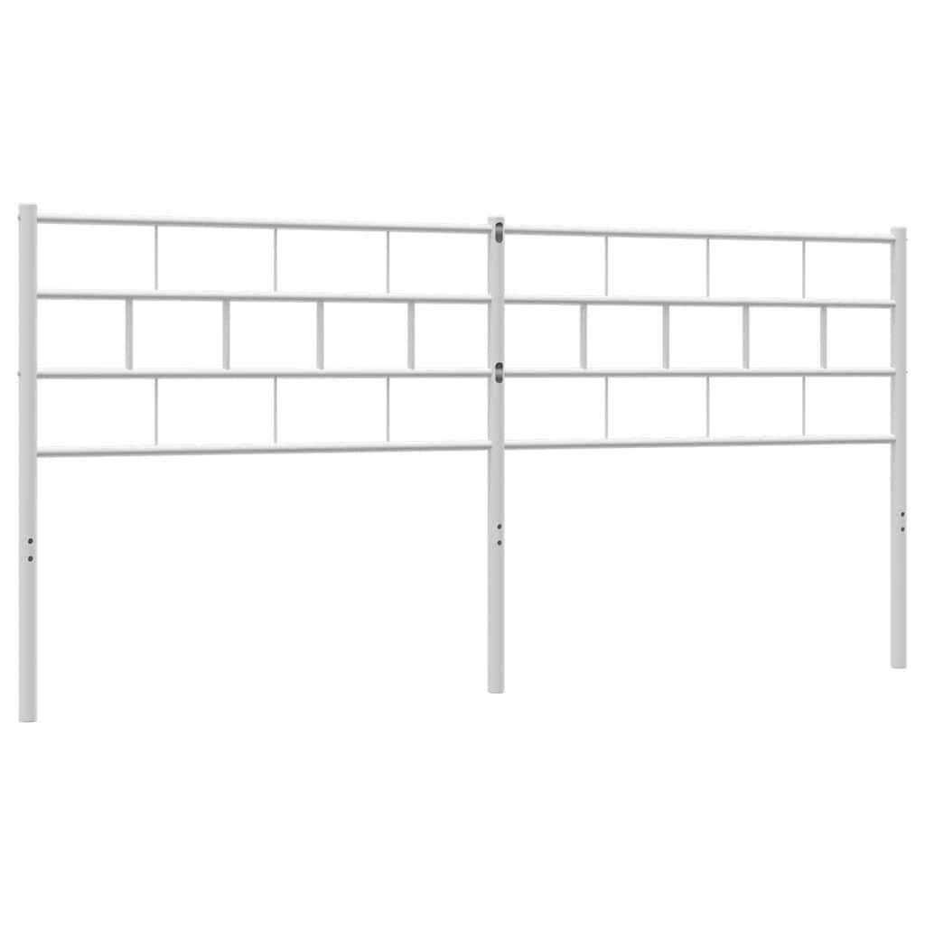 vidaXL Metal Headboard White 180 cm
