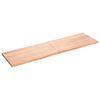 vidaXL Table Top Light Brown 180x50x(2-4) cm Treated Solid Wood Oak
