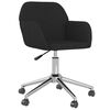 vidaXL Swivel Dining Chairs 2 pcs Black Fabric