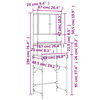 vidaXL Washing Machine Cabinet Smoked Oak 68x48.5x194 cm