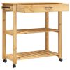 vidaXL Kitchen Trolley MONZA 84x40x90 cm Solid Wood Pine