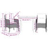 vidaXL 7 Piece Garden Dining Set with Cushions Beige Poly Rattan