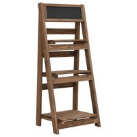 vidaXL 3-Tier Plant Stand with Blackboard 40x30x90 cm Solid Fir Wood