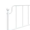 vidaXL Metal Bed Frame without Mattress with Headboard White 100x190cm