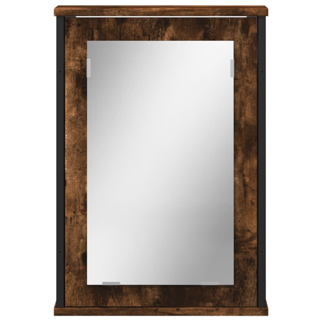 vidaXL Bathroom Mirror Cabinet Smoked Oak 42x12x60 cm Engineered Wood