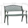 vidaXL Garden Bench 102 cm Cast Aluminium Green