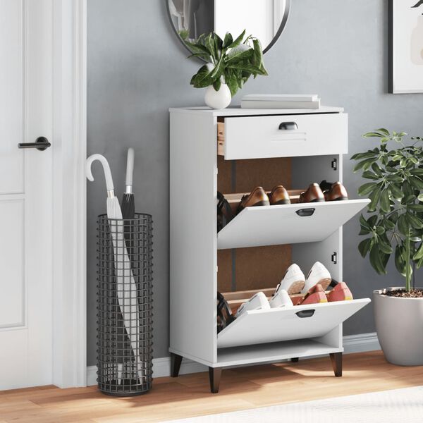 vidaXL Shoe Cabinet VIKEN White Engineered Wood
