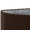 vidaXL 6 Piece Garden Sofa Set with Cushions Brown Poly Rattan